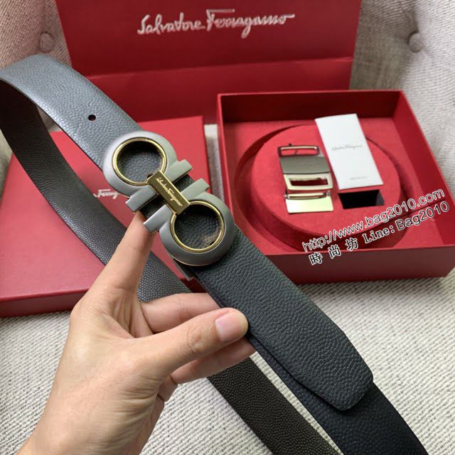菲拉格慕男女士皮帶 Ferragamo雙扣高端禮盒腰帶  jjp2112